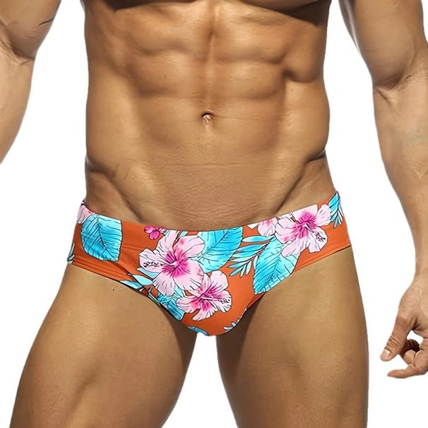 Men's Sexy Low-Rise Swim Briefs - Fashion Printed Design For Beach & Pool (Comfortable & Secure Fit)_desvips.com