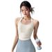 All-in-One Sports Shockproof Gathered Outer Breathable Running Bra Beautiful Back Halter Yoga Vest For Women_desvips.com