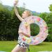 Cartoon Strawberry Inflatable Ring - Thickened PVC Swimming Float For Beginners & Adults (Glitter Design Water Play & Pool Safety)_desvips.com