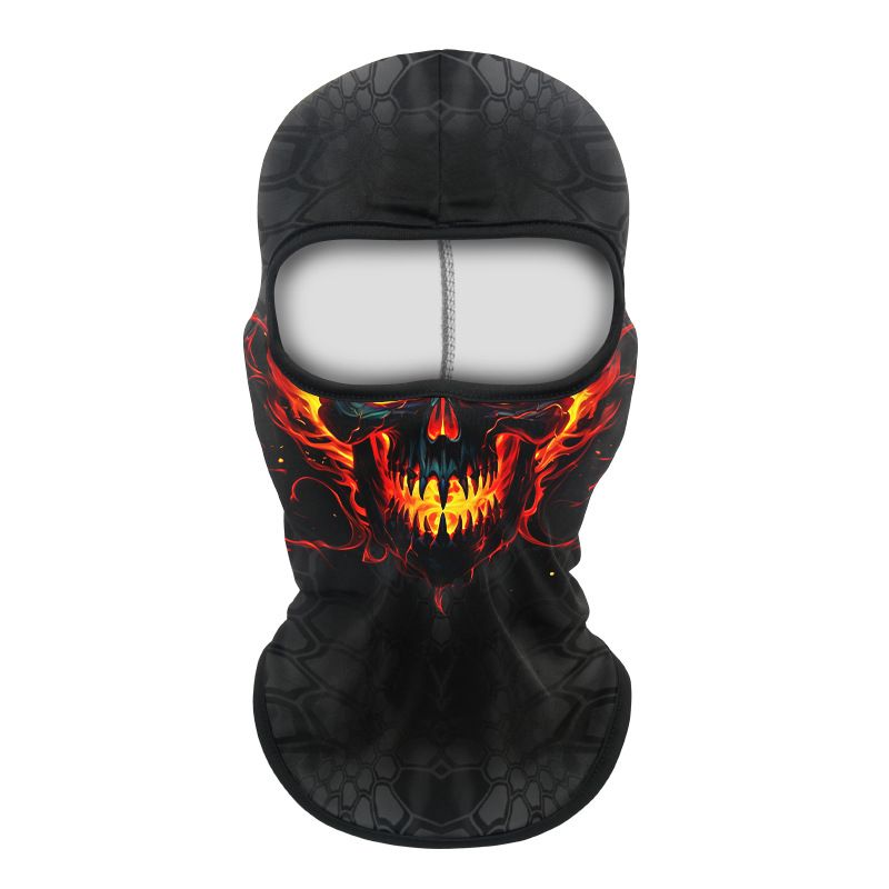 Summer Climbing Elastic Sweat-Absorbing Motorcycle Riding Head Cover Sunshade Ice Silk Cooling Printed Face Mask Outdoor Leisure Face Towel_desvips.com