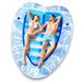 Inflatable Heart-Shaped Pool Float 2 Person Sun Lounger With Canopy For Outdoor Swimming Pools_desvips.com
