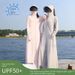 Women's Long Sleeve Sun Protection Dress - UPF50+ Full Coverage With Detachable Hood & UV Face Shield Lightweight Ice Silk Fabric For Summer_desvips.com