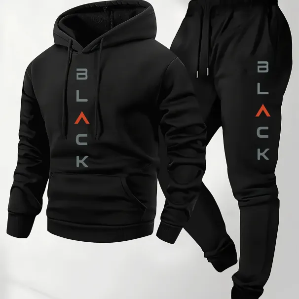 Mens Soft Comfortable Boston Print Hooded Sweatshirt Sweatpants Set Eco-friendly Thin Velvet Warm Autumn Winter Hoodies_desvips.com