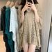 New Summer Women's Pure And Alluring Hollowed-out Tie-waist Knit Top, Loose Fit, Niche Style, Mid-length Hollowed-out Cover-up_desvips.com