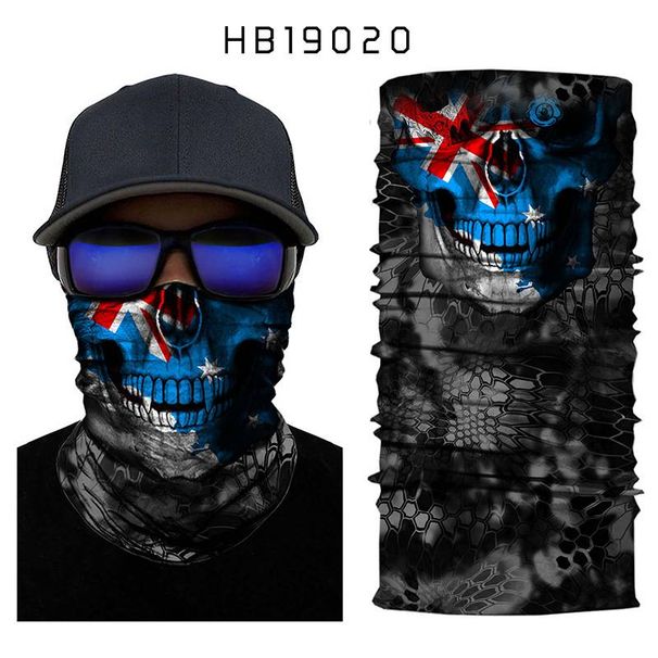 Coolmax 3D Skull Neck Gaiter – Breathable & Moisture-Wicking For Cycling, Running & Outdoor Sports (Unisex, 5 Digital Print Colors)_desvips.com