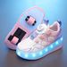 Boys' Summer Light-Up Sneakers For Kids, Girls' Roller Skates With Double Wheels And Flashing Lights_desvips.com