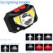 Mini USB Charging COB Red Light Headlight LED Night Running Outdoor Night Fishing Waterproof Head Strong Light Sensor Headlight_desvips.com