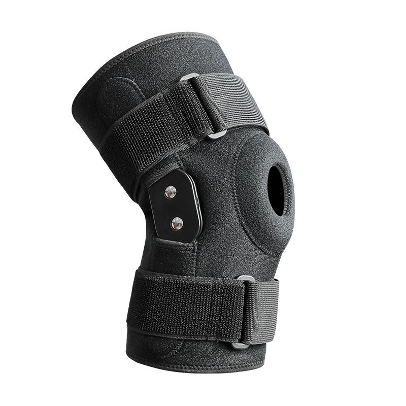 Adjustable Knee Brace With Aluminum Splint Support For Meniscus & Patella Protection – Unisex Black For Running, Football & Sports_desvips.com