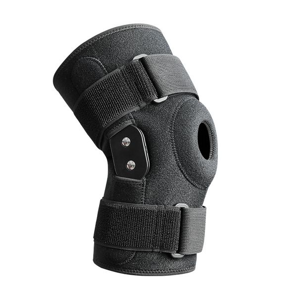 Adjustable Knee Brace With Aluminum Splint Support For Meniscus & Patella Protection – Unisex Black For Running, Football & Sports_desvips.com