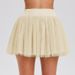 COSLEAF Women's Anti-Exposure Tulle Puff Skirt, Elastic Waist Pleated Sports Skirt For Tennis Golf Yoga Fitness, 8 Color Options_desvips.com