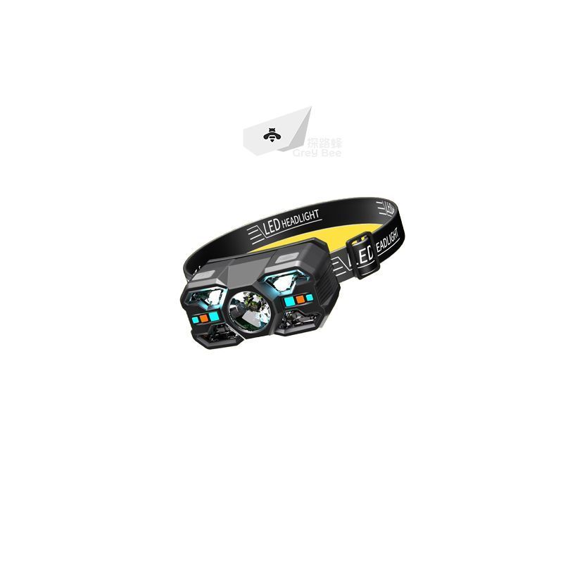 Induction Headlamp Night Fishing, Ultra-light Head-mounted, Long Battery Life, High Brightness, Rechargeable,_desvips.com