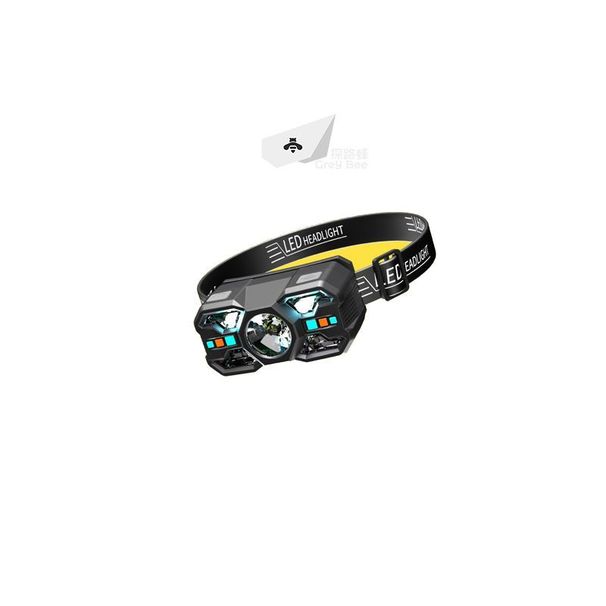 Induction Headlamp Night Fishing, Ultra-light Head-mounted, Long Battery Life, High Brightness, Rechargeable,_desvips.com
