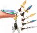 Modified Spinning Propeller Sequin Moth Green Bean Fly Long Casting Lure Fake Bait Dragon Scale Micro Object Mouth Hook_desvips.com