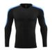 Men's Clothing Tights Long-Sleeved T-Shirt High Elastic Quick-Drying Breathable Sports Running Training Fitness Clothes Round Neck_desvips.com