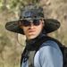 Men's Solar-Powered Cooling Hat - Wide Brim Sun Protection With USB Rechargeable Fan For Hiking, Fishing & Outdoor_desvips.com