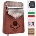 Muspor 17-Key Mahogany Electric Box EQ Thumb Piano Kalimba With Reindeer Antler Package_desvips.com