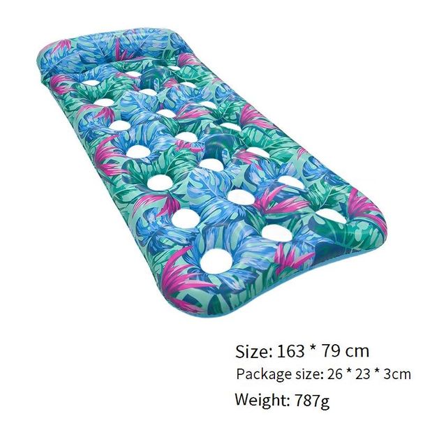 Eco-Friendly PVC Foldable Pool Float - Single Lounge Chair With Breathable Holes (Multicolor Heavy-Duty Inflatable Mat For Beach & Lake)_desvips.com