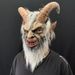 Halloween Cosplay Latex Mask Head Hood Human Face Lucifer Mask_desvips.com