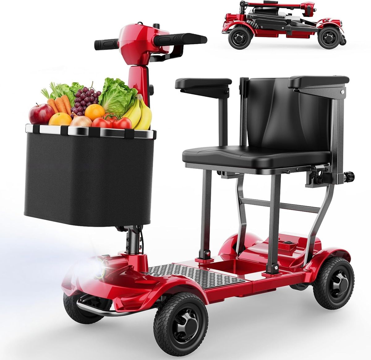 Todimart X17 4-Wheel Mobility Scooter For Disable People, 30-35 Long Range, Foldable And Lightweight_desvips.com