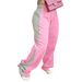 2024 Spring Autumn Winter European And American Cross-Border Women's Elastic Waist Straight Wide-Leg Sweatpants_desvips.com