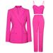 Women's clothing new high-quality casual temperament commuting fashion OL professional women's suit bra pants suit_desvips.com