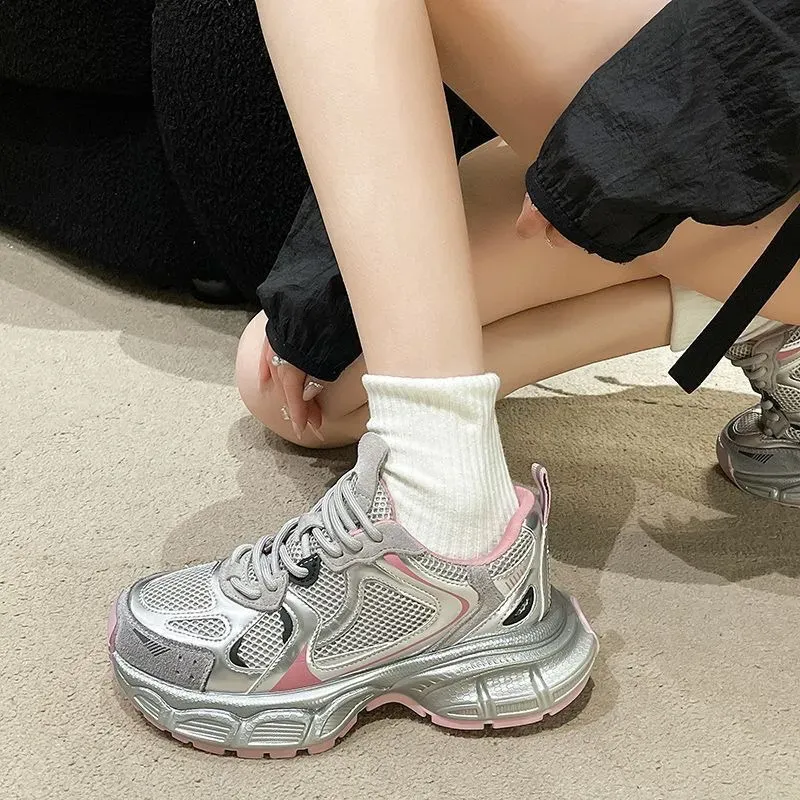 Height Increasing Wear Resistant Summer New Sier Breathable Versatile Lightweight Sports Casual Shoes For Women_desvips.com
