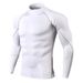 Men's Quick-Dry Compression Shirt, High Elasticity Breathable Long Sleeve Workout Top For Running & Gym,_desvips.com