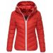 Autumn And Winter New Women's Top, Solid Color Hooded Korean Casual Warm Jacket, Short Slim Fit Cotton Jacket For Women_desvips.com