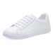 sheepskin high version german training versatile lace up men's and women's casual comfortable flat bottom white forrest_desvips.com