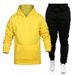 Autumn Winter Men's Plus Size Pullover Long Sleeve Hoodie Fashion Casual Solid Color Fleece Lined Thickened Sweatshirt_desvips.com