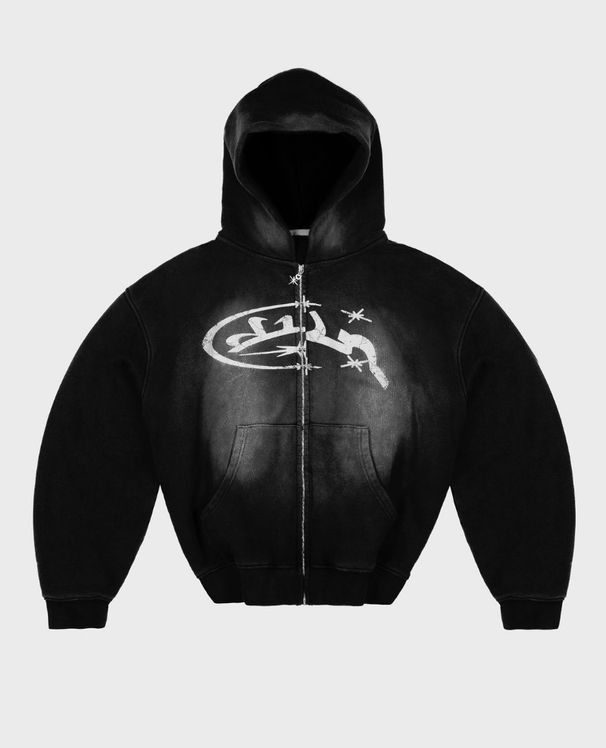 Zipper Hoodie Cool Boy Internet Celebrity Hooded Cardigan Little Bell Letter New Print Top Jacket_desvips.com