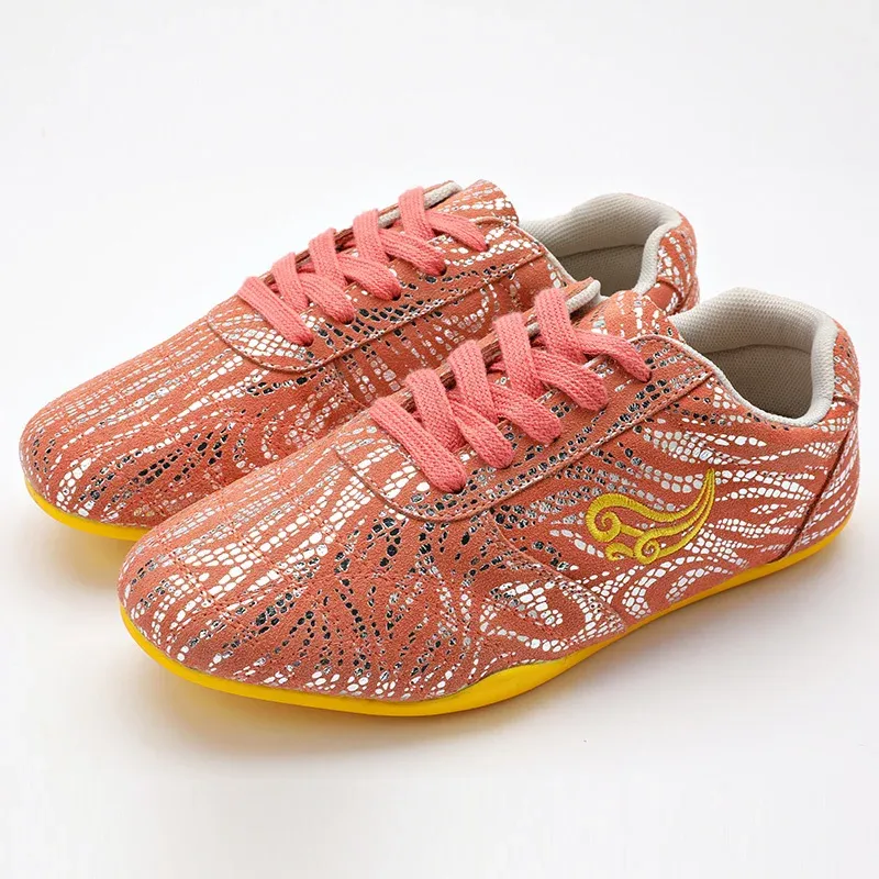 Genuine Cowhide Leather Wushu Tai Chi Martial Art Kung Fu Sports Shoes Sneakers Free Flexible 2025 New Style_desvips.com