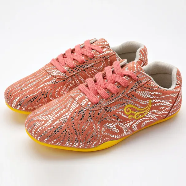 Genuine Cowhide Leather Wushu Tai Chi Martial Art Kung Fu Sports Shoes Sneakers Free Flexible 2025 New Style_desvips.com