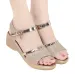 Poe True Soft Leather Open Toe Roman Casual Shoes Fashion Middle Heel Versatile Bottom Women S Sandals Summer Ddmysaturn_desvips.com