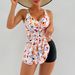 Two-piece Printed Skirt Cover For Slimming Backless Tankini Swimsuit For Women_desvips.com