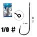 Skimming Shark|30 Pieces Long Straight Handle Live Bait High Carbon Steel Fishing Black Sea Bream Sandworm Hook_desvips.com