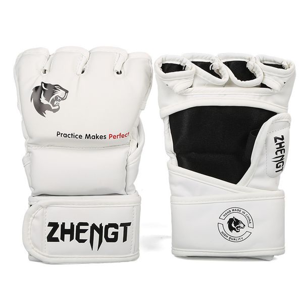 Adult Sanda Training Boxing Gloves MMA Fighting Gloves Punching Sandbag Half Finger UFC Professional Match Boxing Gloves_desvips.com
