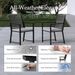 Set Of 2 Black Outdoor Patio Dining Chairs With A 400 Lbs Weight Capacity_desvips.com
