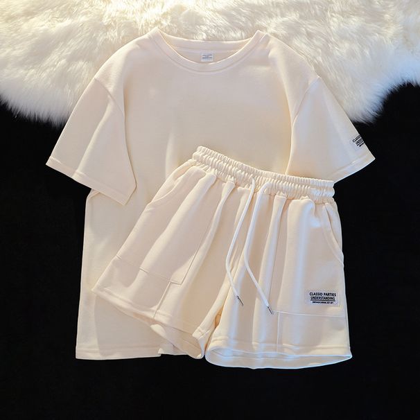 Women's Clothing short sleeves casual sports summer loose two piece suit fashion_desvips.com