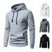 New European Size Casual Pullover Jacquard Sweatshirt Men's Plaid Quilted Cotton Fabric Hooded_desvips.com