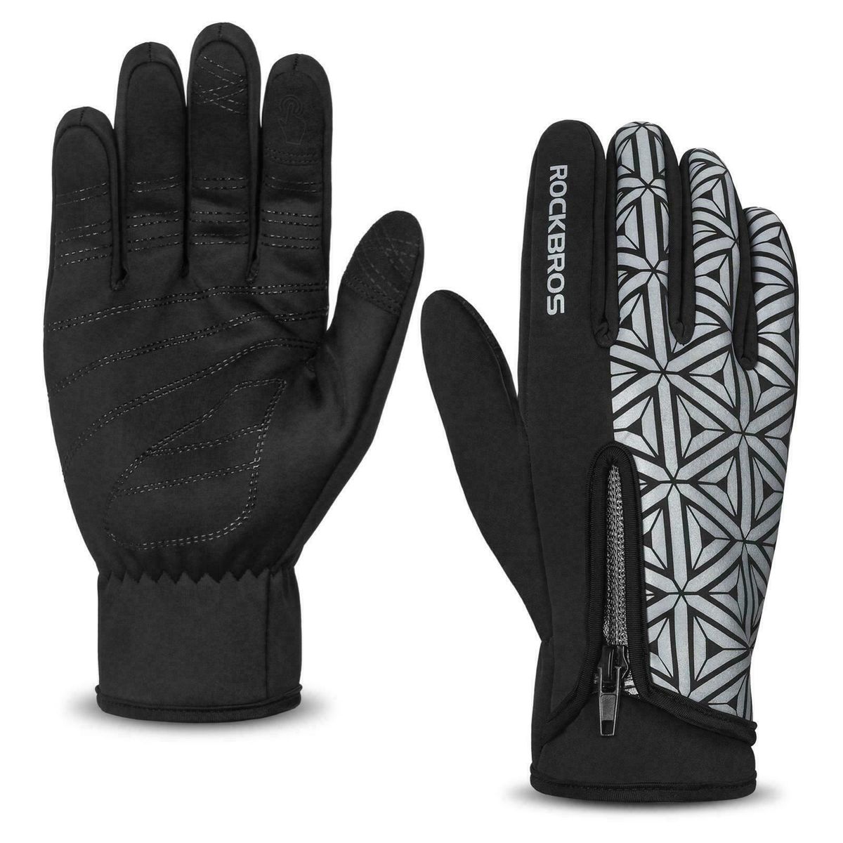ROCKBROS Winter Gloves for Men and Women, Cycling Thermal, Warm and Touch - screen - enabled Gloves_desvips.com