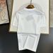 Light Luxury Classic Embroidered T-Shirt Men Short 2025 Summer New Casual Versatile Trendy Crew Neck Half Sleeve Top_desvips.com