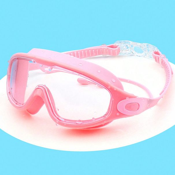 Swimming Goggles Adult HD Waterproof And Anti-fog Electroplating Swimming Goggles Flat Large Frame Swimming Glasses_desvips.com