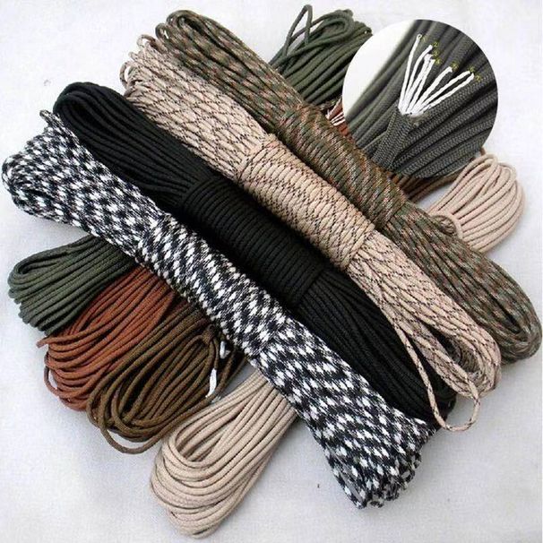 Outdoor Braided Wolf Warrior Bracelet Safety Rope Climbing Survival Gear 4mm Thick 7 Core Paracord_desvips.com