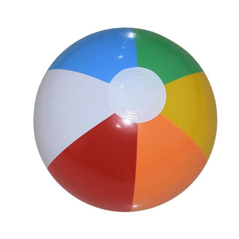 6-Color Inflatable PVC Beach Ball - 40cm Outdoor Water Play Toy For Kids Pool & Sand Games_desvips.com