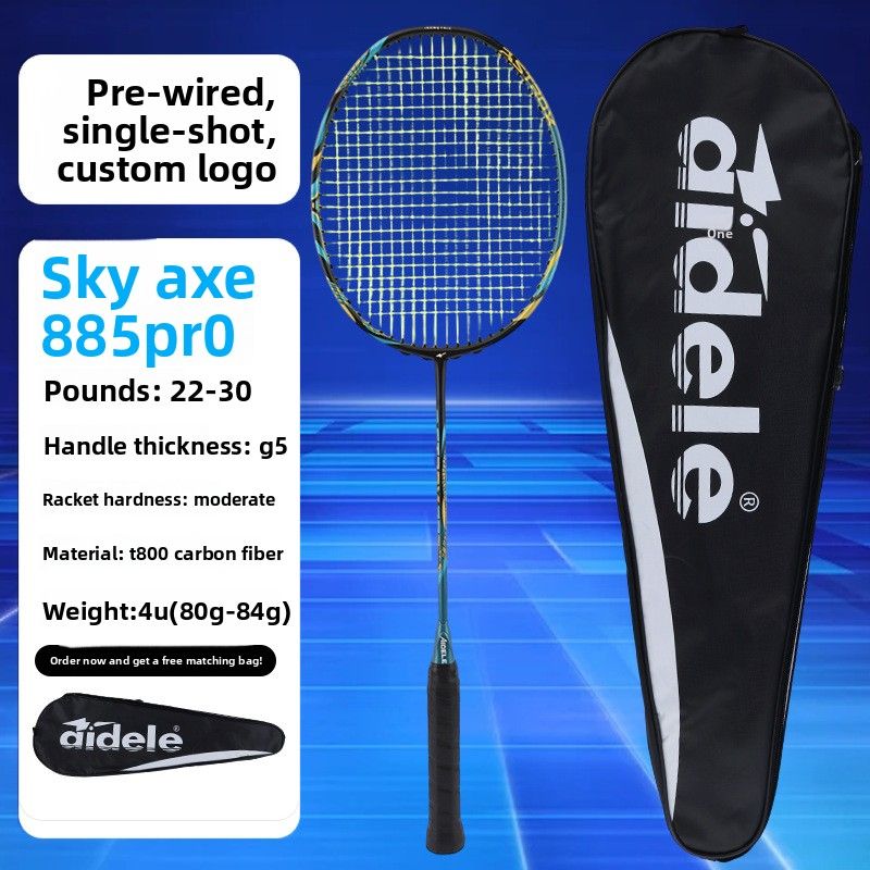 Ultra-light 4U Full Carbon Fiber Professional Training Single High Appearance Durable Badminton Racket_desvips.com