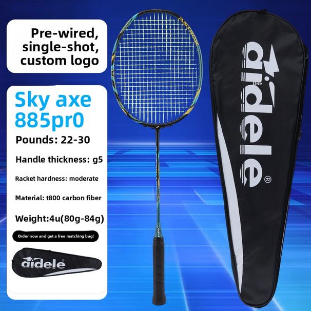 Ultra-light 4U Full Carbon Fiber Professional Training Single High Appearance Durable Badminton Racket_desvips.com