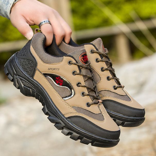 Men's Wide Width Hiking Shoes - All-Season Breathable Mesh Sneakers For Outdoor Walking, Running & Work - Lightweight Non-Slip Rubber Sole_desvips.com