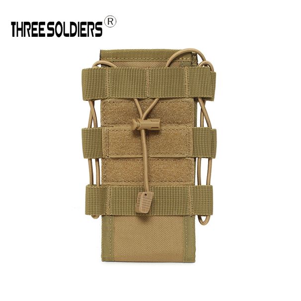 Tactical MOLLE Radio Pouch – Elastic Holder For Walkie-Talkies, Airsoft & Outdoor Gear (Black/Tan/Camo, Universal Fit)_desvips.com