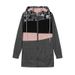 Women's Clothing women's sweatshirt zipper color matching print hooded long sleeved jacket_desvips.com